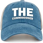 pabeorsn The Commissioner Trucker Hat Men Funny Mesh Hats for Summer