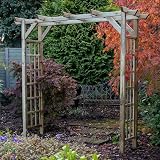 Forest Garden Classic Flat Top Arch Wooden Trellis Side Panels view 2
