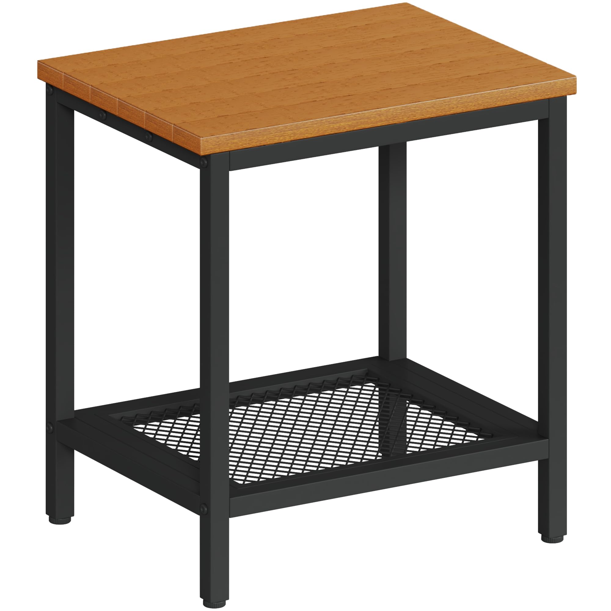 Photo 1 of KAAPSAM Outdoor Side Table with Storage, 2-Tier Patio End Tables Weather Resistant, Black Outdoor Accent Table,Small Side Table for Pool, Deck, Garden