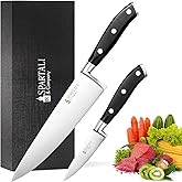 Spartali & Company 2-Piece Chef & Paring Knife Set – 8” Chef Knife and 3.5” Paring Knife – High Carbon German Stainless Steel Blades, Ergonomic Grip – Professional Cutlery Duo for Everyday Meal Prep.