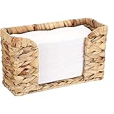 Sumnacon Paper Towel Dispenser Countertop Water Hyacinth Paper Towel Dispenser for Bathroom Toilet Kitchen Counter,Wicker Paper Towel Holder Countertop Fit for Multifold Paper Towel