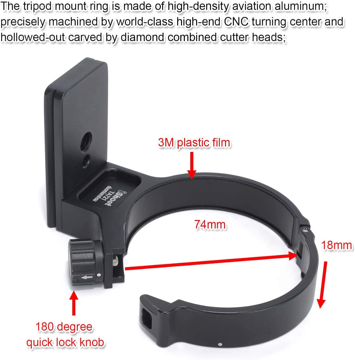 iShoot Tripod Mount Ring, Lens Collar Support Compatible with Tamron 70-210mm f/4 Di VC USD A034 - Image 4