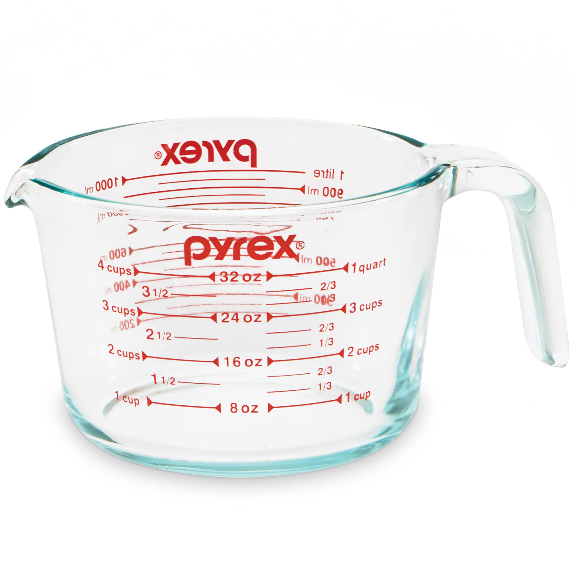 Photo 1 of Pyrex 4-Cup Glass Measuring Cup For Baking and Cooking, Dishwasher, Freezer, Microwave, and Preheated Oven Safe, Essential Kitchen Tools