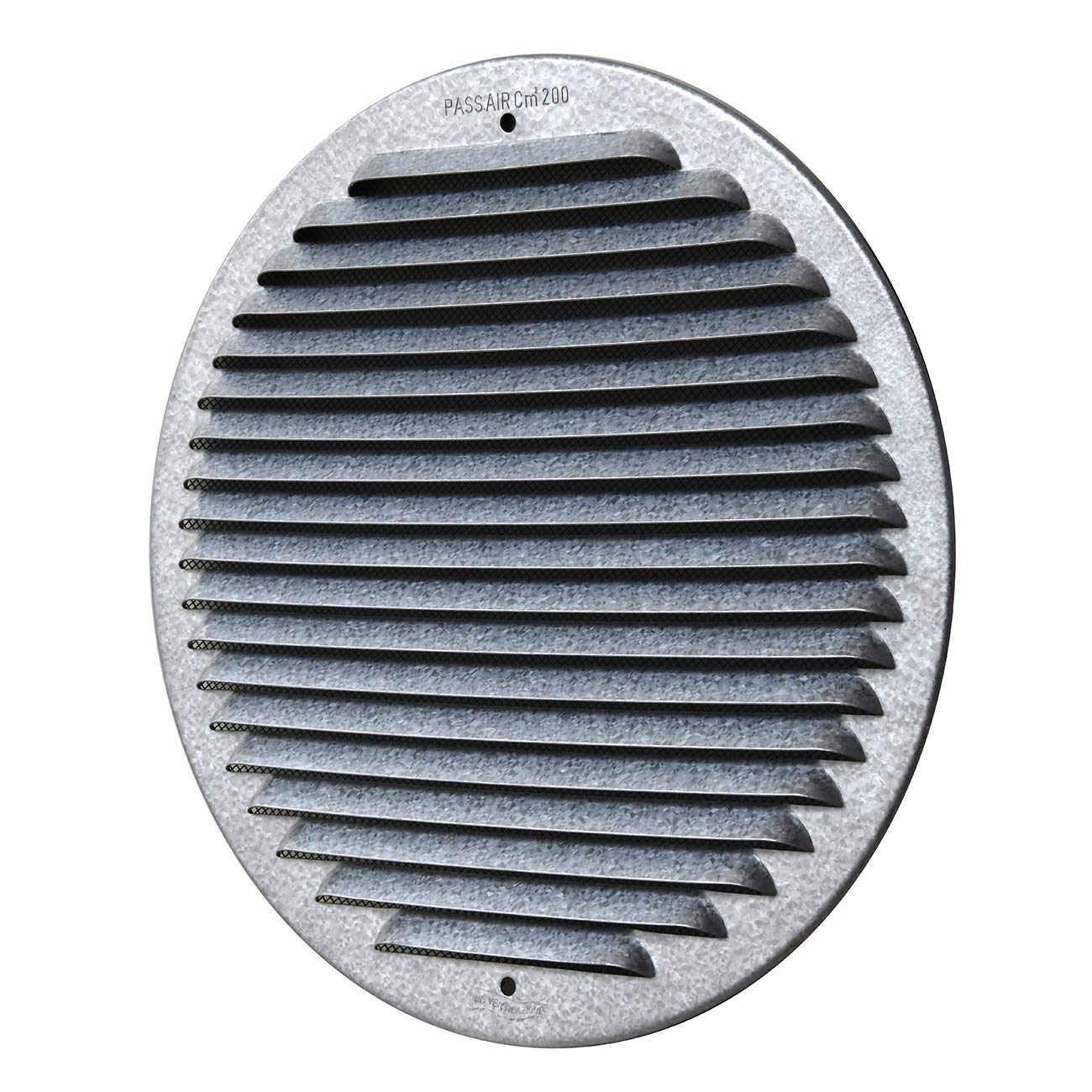 The Ventilation GZKT200R Round Ventilation Grille in aluzink with Insect net to be Overlapped.