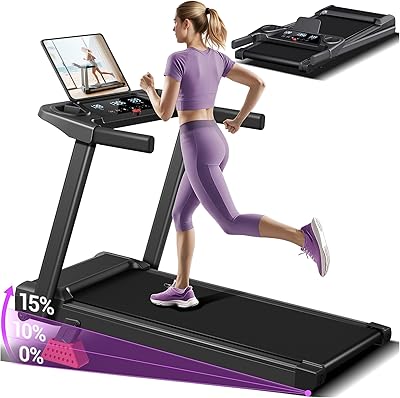 LONTEK Laufband Für Zuhause Klappbar 12KM/H,Laufbänder mit Herzfrequenzmonitor, Treadmill for Home mit 12 Trainingsprogrammen,Max Belastung 136KG