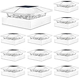 Peasur 4x4 Solar Post Cap Lights Outdoor with 3