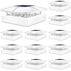Peasur 4x4 Solar Post Cap Lights Outdoor with 3