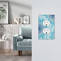 Tewujay Decorative Outlet Cover 1 Gang Blue Vintage