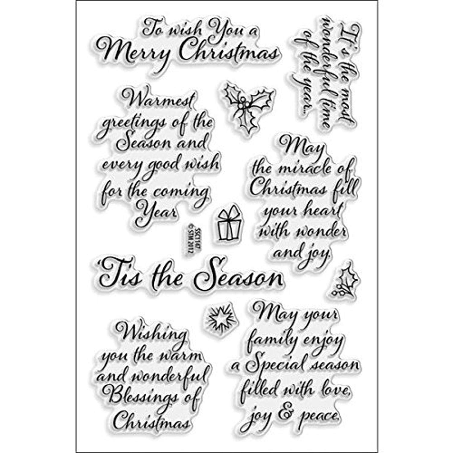 Stampendous Rubber Perfectly Clear Stamps 4-inch x 6-inch Sheet-Tis The Season