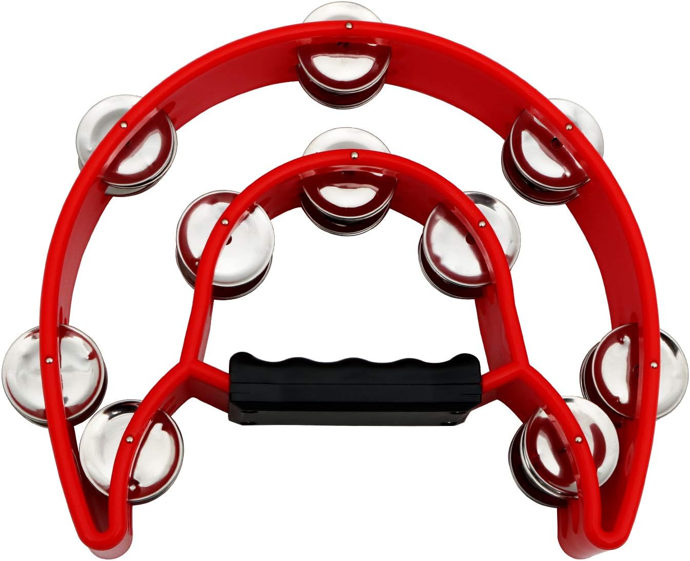 EastRock Tambourine Half Moon Tambourines for Adults with 20 Jingle in