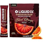 Liquid I.V. Hydration Electrolytes, Blood Orange, 16 Count | Scientifically Formulated | Clinically Proven Hydration | No Artificial Sweeteners | Non-GMO | Vegan | Powder Drink Mix