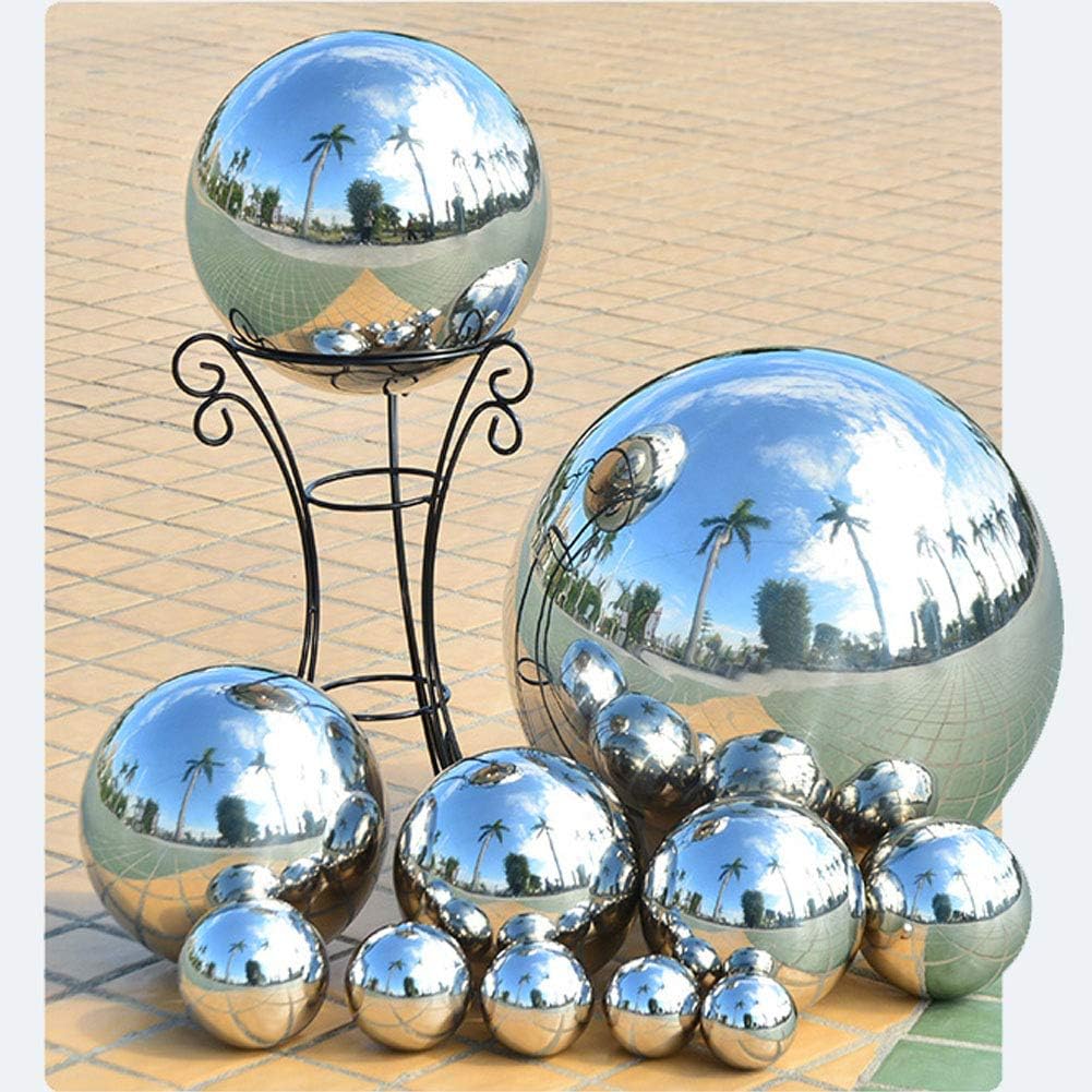 HomDSim 25 cm/10 inch Diameter Gazing Globe Mirror Ball,Blue Stainless
