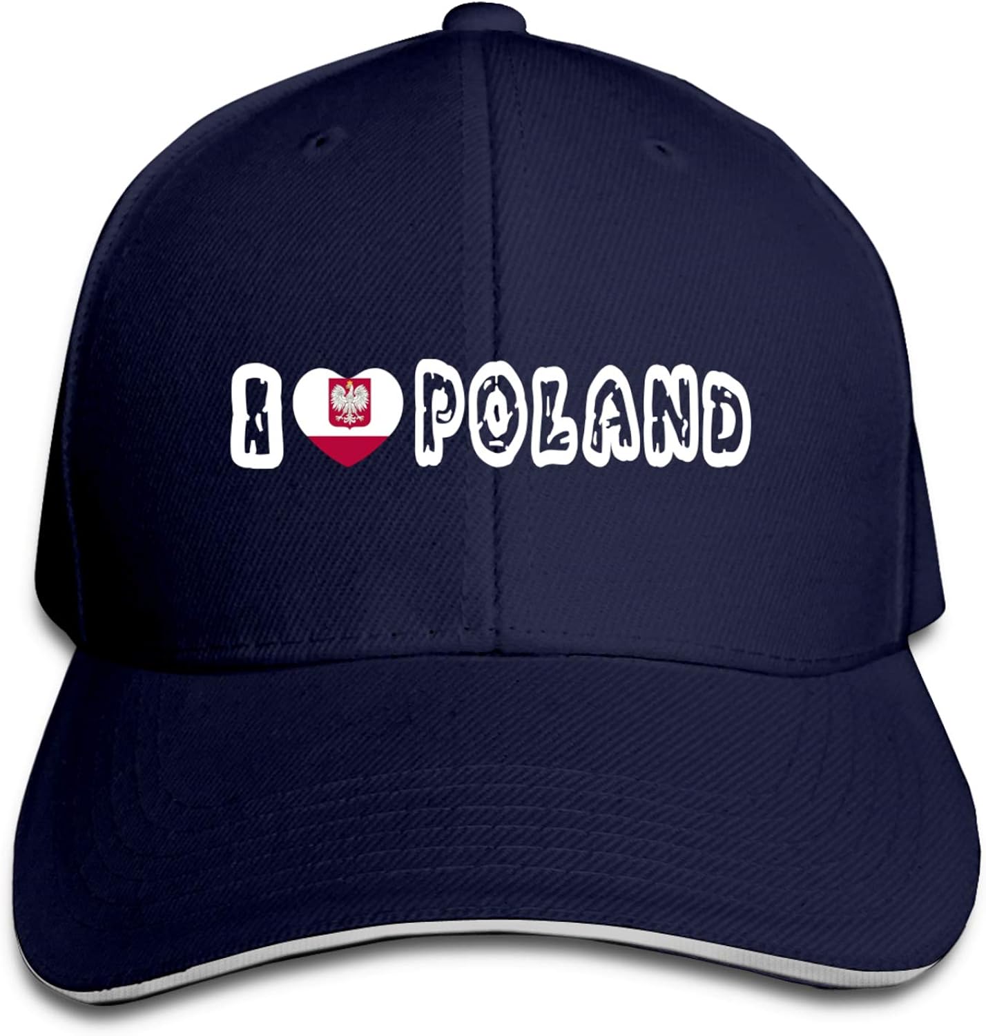 I Love Heart Poland Adjustable Baseball Caps Casquette Hats Sun Hat