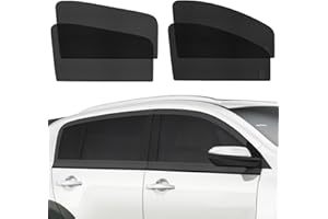 DIZA100 Car Window Shades, 4 Pack Car Window Covers Full Priavcy Front Rear Side Curtains for Car Camping Travel, Sun Blackout for Baby UV Protection Fits 98% Cars