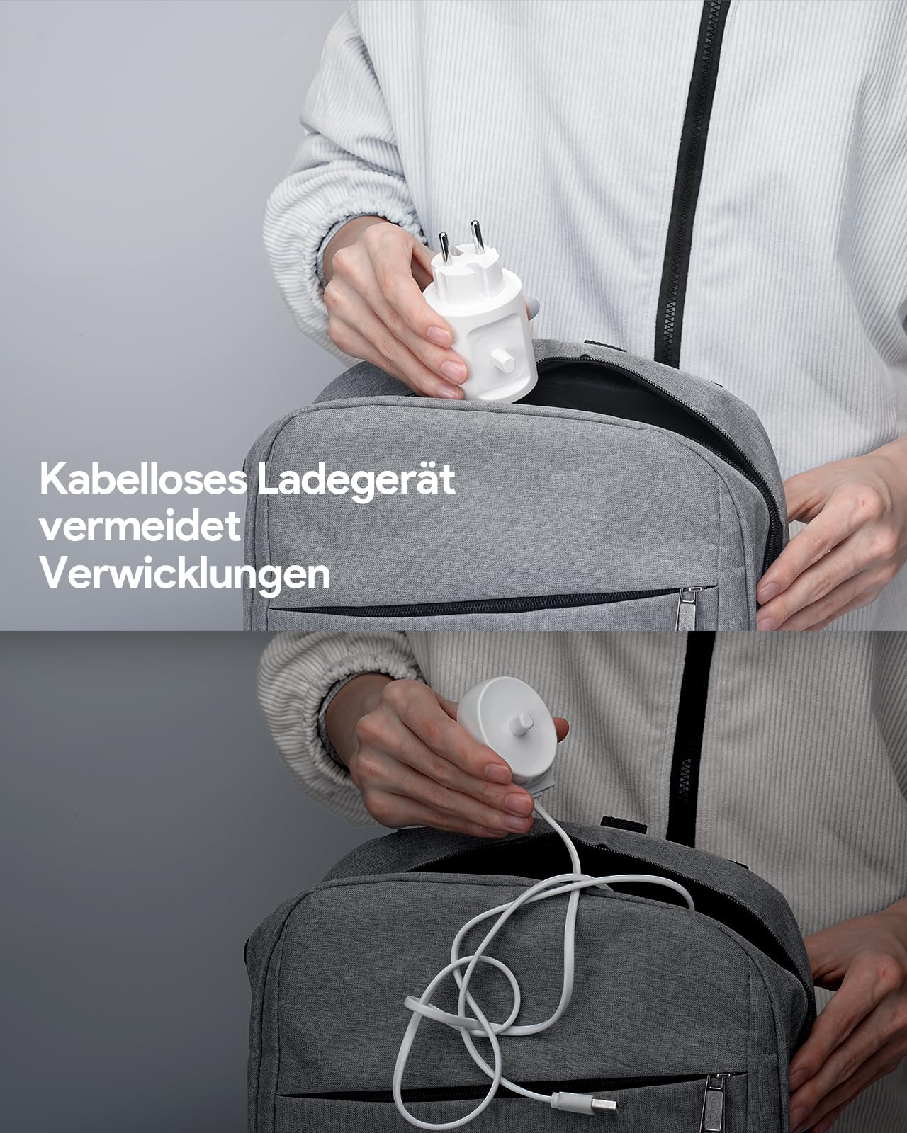 Elektrisches Zahnbürsten Ladestation Wandladegerät für Oral-B Pro/iO Serie/D mit 2 zahnbürstenhalter, Oral B Ladestation Ohne Kabel, Wasserdicht 9