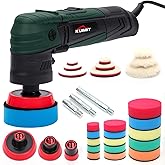 KUIMIT 1"/2"/3" Buffer Rotary Polisher Kit | 780W High-Power Mini Polishing Machine w/ 27-Piece Accessories | M5/8-11 Thread 75mm/100mm/140mm Extension Shafts | for Car, Boat & Metal Detailing, Green