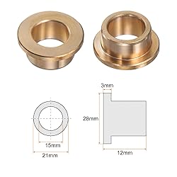 HARFINGTON Flange Bearing Sleeve 15mm Bore 21mm OD