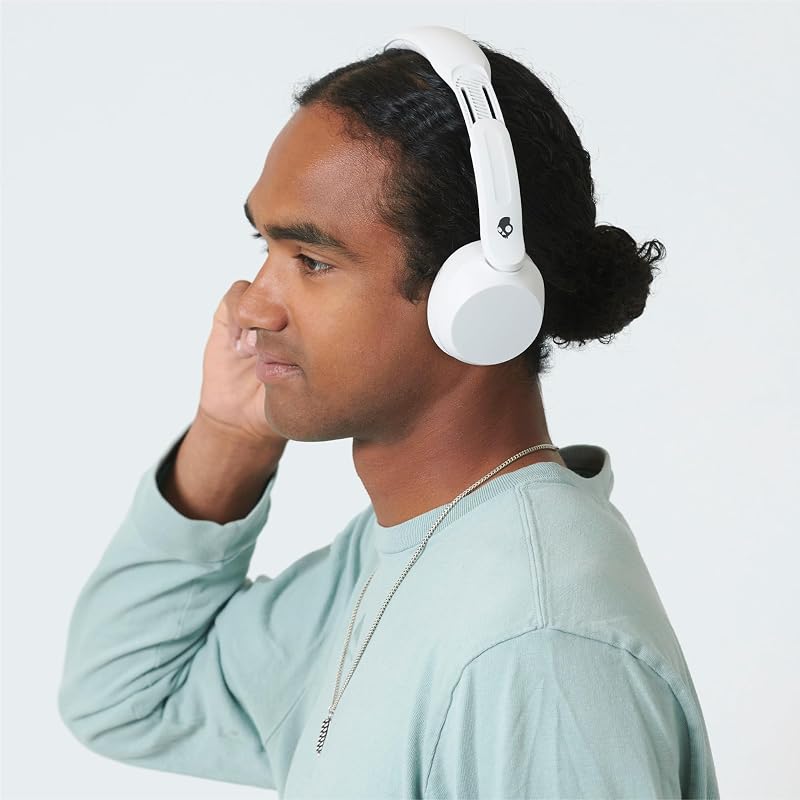 Icon 180 Wireless On-Ear Bluetooth Headphones, Up to 50 Hours Battery, Lightweight and Travel Ready, Secure Fit, Sweat and Water Resistant, Microphone iPhone Android - Bone