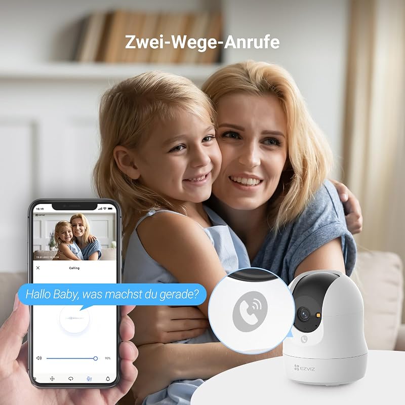 C6N G1 3K 5MP WLAN Überwachungskamera Innen, 360 PTZ (2er Pack)