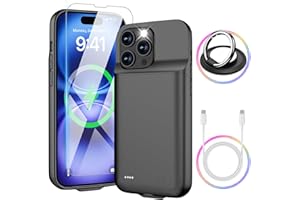 HEEFROLE Battery Case for iPhone 16 Pro Max - Slim Charging Case, Dual 15W Fast Charge - Enhanced 8600mAh Rechargeable Priority Charging Premium Battery Charger Cases for iPhone 16 Pro Max (6.9")