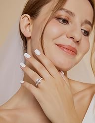 EAMTI 1.5 Carats 925 Sterling Silver Ring Oval Cut