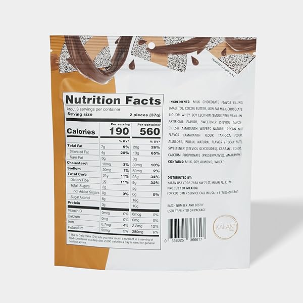KALAN KRUNCH PECAN NATURAL FLAVORED AMARANTH WAFERS, PACK OF 1, 3.88 OZ