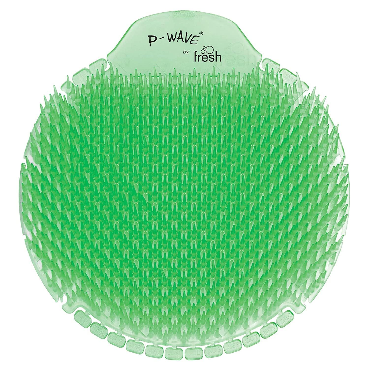 P-Wave Slant6 Urinal Mats Scented, 10 Screens Pack, Fits Most Urinals & Waterless, Long Lasting 30 Days Urinal Deodoriser & Odour Neutraliser, Anti-Splash Guard Slanted Bristle, Cucumber Melon