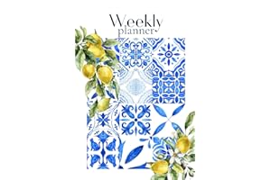 Weekly Planner, Beautiful Agenda Book For Work or School (Journal, Week Tracker): Lemon Tree Nature Design, Ceramic Inspired Design