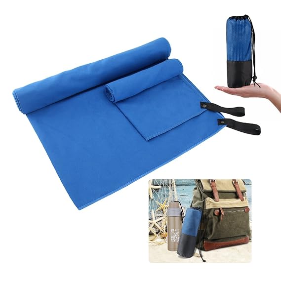 Casefashion Handtücher Platzsparend 2er-Set Mikrofaser Sport Handtuch Yoga Handtuch Ultra Saugfähig Handtuch Reisebegleiter S