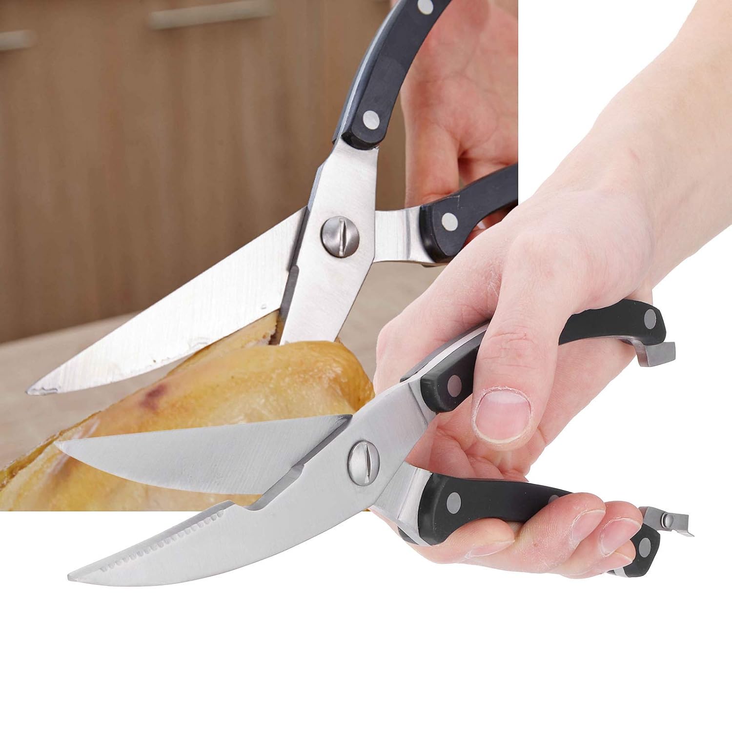 Food Scissors, Stainless Steel Kitchen Scissors, 10inch for Poultry