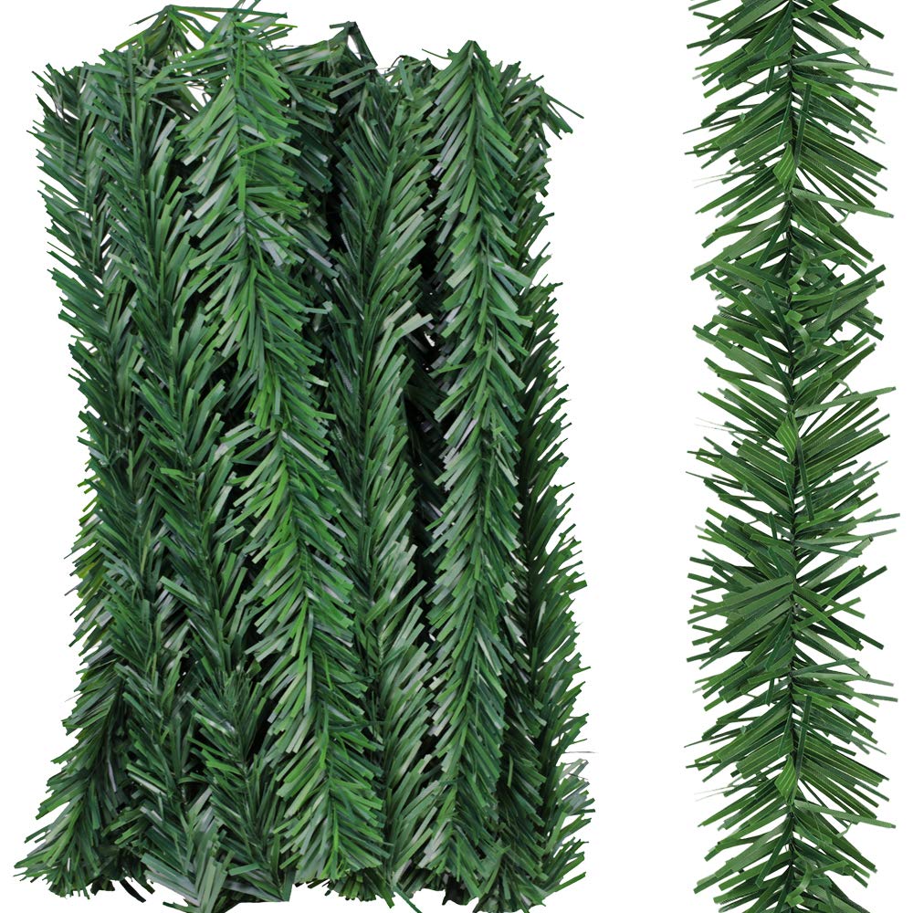Supla 24 Pcs Artificial Christmas Wired Pine Garland Ties Faux