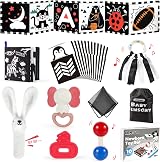 URMYWO 29pc Newborn Toys Set Black and White Early Learning Baby Toys