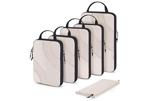 BAGSMART Compression Packing Cubes, 6 Set/4 Set/2 Set Travel Packing Cubes for Carry on Suitcases, Compression Suitcase Organizers Bag Set & Travel Cubes for Luggage, Lightweight Packing Organizers