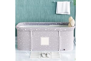 Portable Bathtub Kit, Foldable Soaking Bathing Hot Tub for Adults, Separate Family Bathroom SPA Tub, Portable Folding Tub Buc