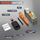 GLOBAL TECH Metal Detector Pinpointer IP66 Waterproof 360° Scan Orange view 7