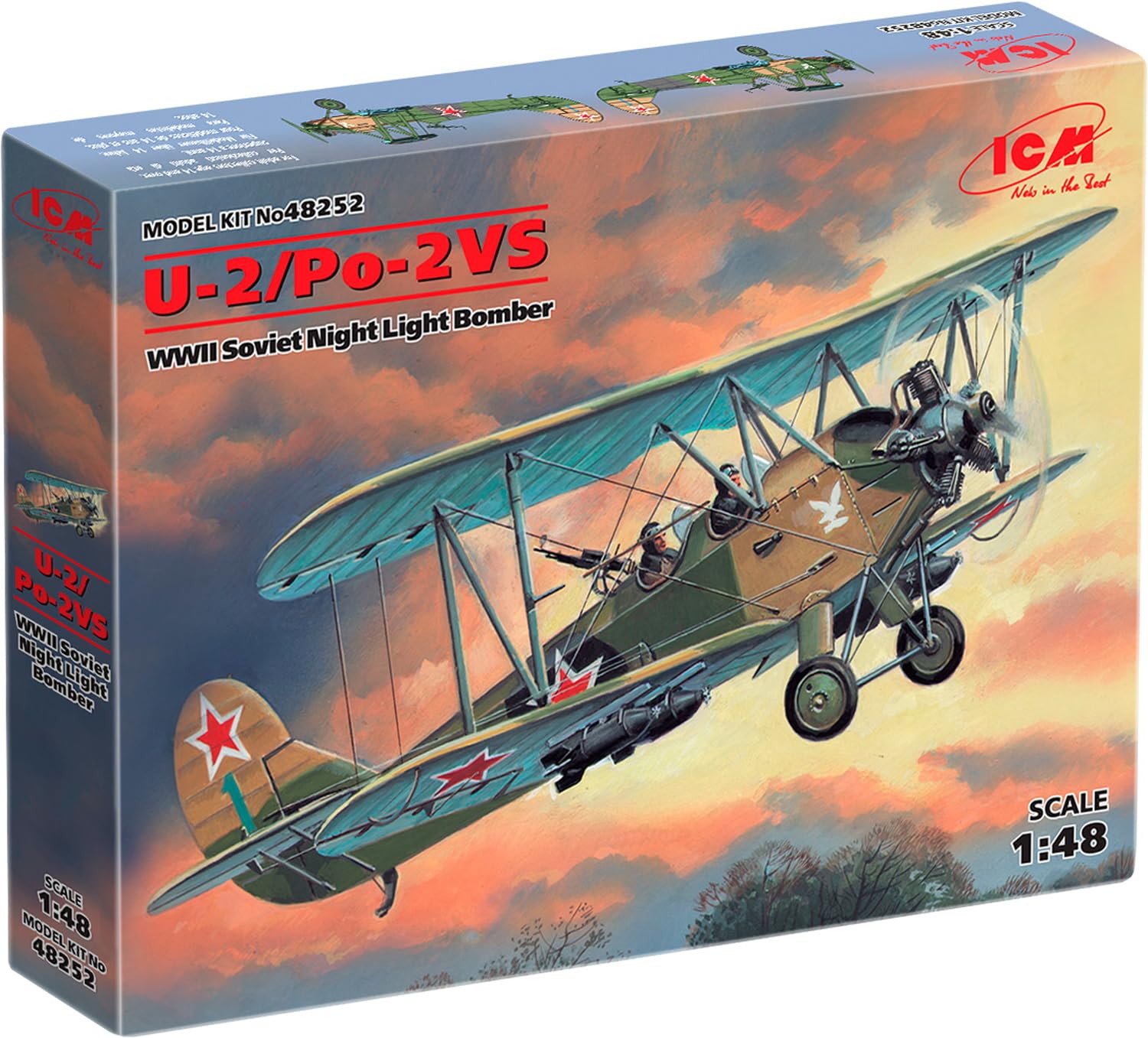 ICM 48252 U-2/Po-2VS, WWII Soviet Night Light Bomber 1/48