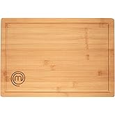 MasterChef Bamboo Cutting Board for Kitchen, Butcher Block Countertop, Large Chopping Board Wood 18" x 12", Natural, Organic & Food Safe Surface, Reversible Wooden Cutting Board with Juice Groove