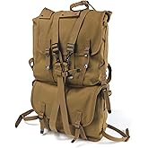 ANQIAO WW2 US M1941 Haversack Backpack Bundle Full Set Reproduction Knapsack with Straps Cotton Canvas