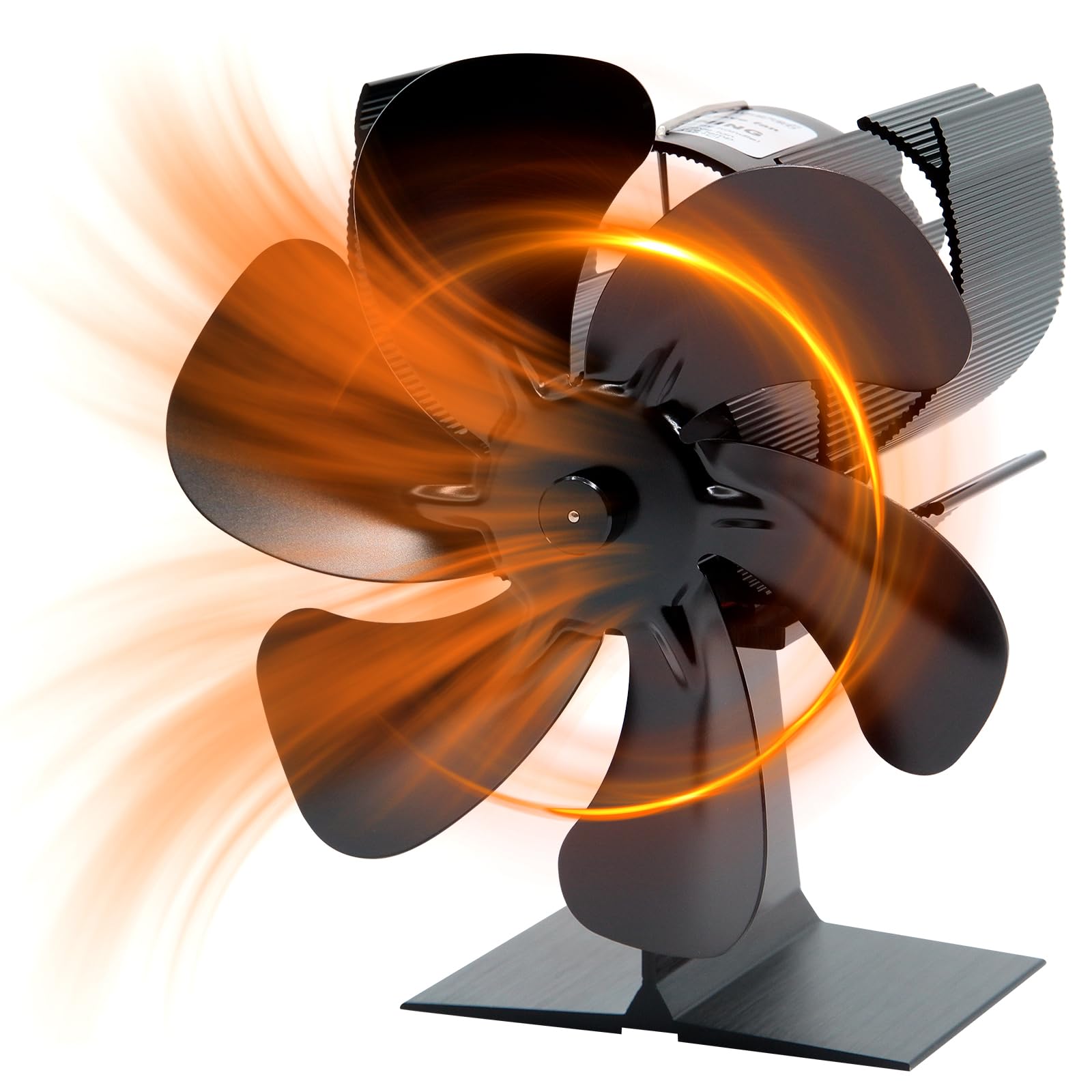 YAZIONG Stove Fan for Log Burner and Wood Burner - Heated Powered Fireplace Fan - Eco Wood Stove (HL-500Q4)