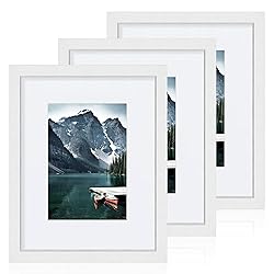Hongkee 8x10 White Picture Frames set of 3, Made of