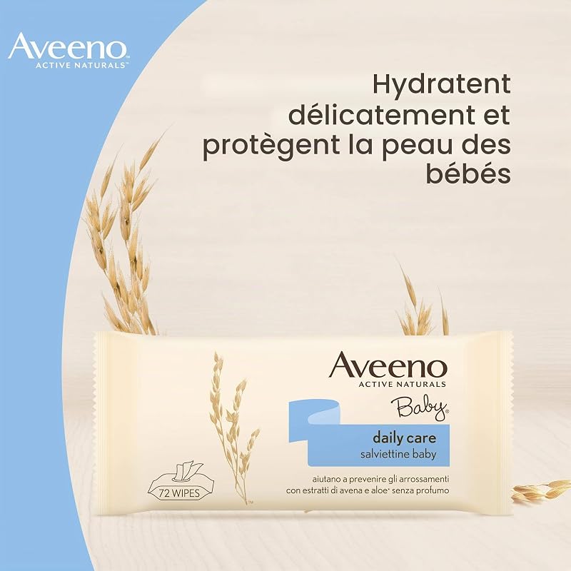 Daily Care Lingettes à l'extrait d'avoine et d'aloès, 72 lingettes
