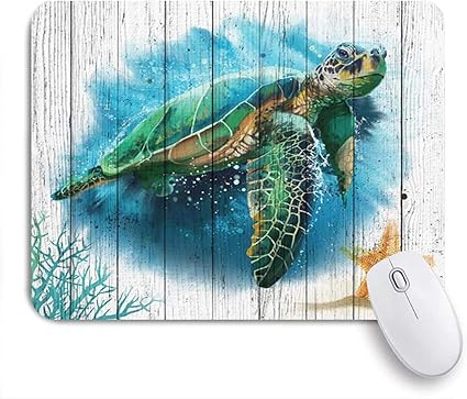 Amazon Niesikklaマウスパッド 素朴な木の板の水中世界の水彩画のウミガメの海洋生物 ゲーミング オフィス最適 高級感 おしゃれ 防水 耐久性が良い 滑り止めゴム底 ゲーミングなど適用 用ノートブックコンピュータマウスマット Niesikkla マウスパッド 通販