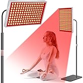 SAVILER Red Light Therapy for Face & Body, 160 Dual-Wavelength LEDs Red Light Lamp Panel with Stand, 660nm 850nm Near Infrared Redlight Therapy Device for Home Skin Muscle