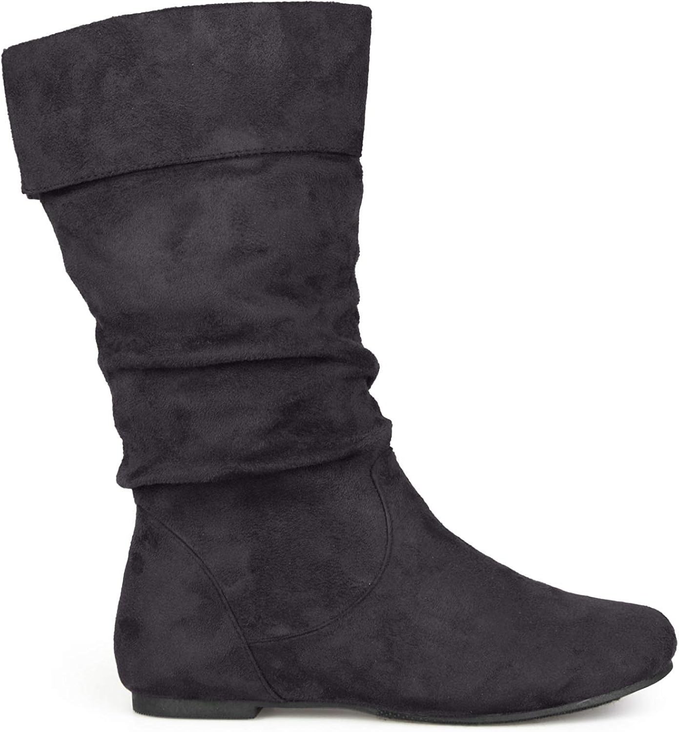 suede calf boots flat
