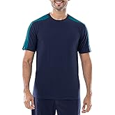 IZOD Men's Cotton Polyester Sueded Jersey Knit Short Sleeve Sleep Lounge T-Shirt
