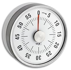 TFA Puck Kitchen Timer, White