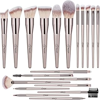 Pinselset Make Up Pinsel 20 Stück BESTOPE Professionelles Kosmetikpinsel Schminkpinsel Set Augenpinsel Lidschattenpinsel Make Up Pinsel Set Champagner Gold