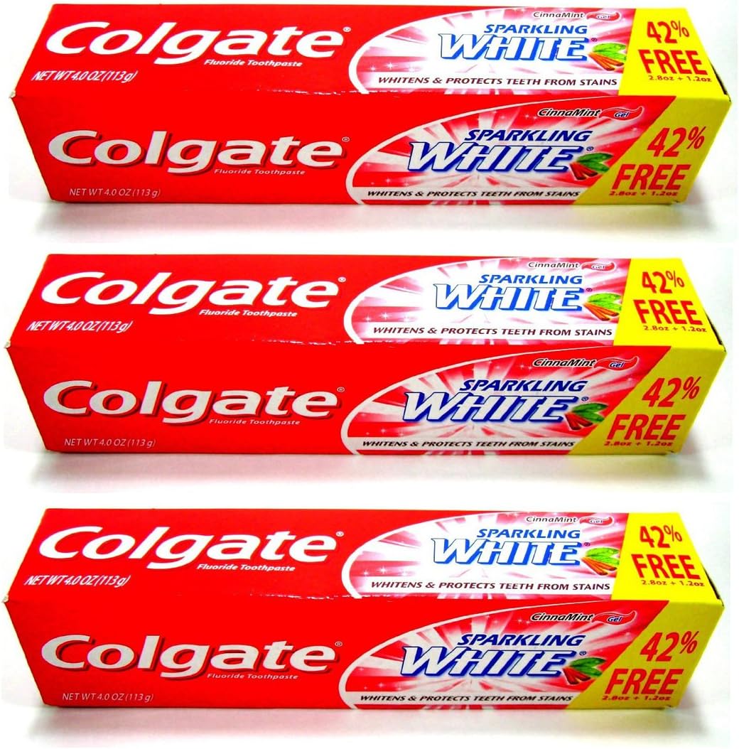 (Pack of 3) Colgate Sparkling White Cinnamint Gel