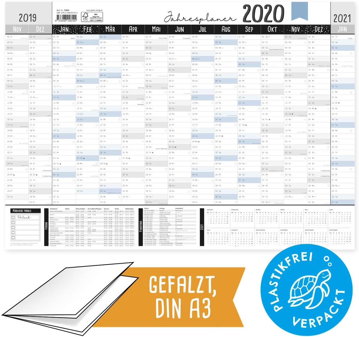 Jahresplaner Din A3 : Jahreskalender selbst ausdrucken – SJDBG