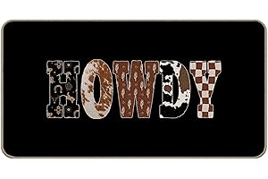Western Cow Print Howdy Door Mat,Cow Farmhouse Home Decor Door Mat,Western Howdy Doormats for Outdoor Entrance Home Indoor 20